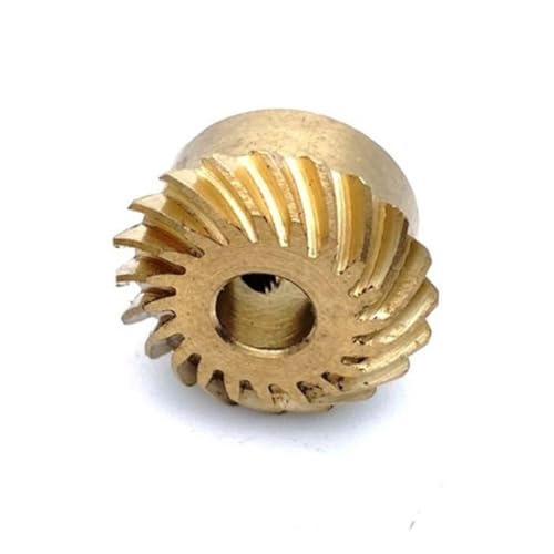TNBCCXN Gears 1 stücke Kupfer 0,8 Modul 20 Zähne 90 Grad Spiralkegelrad 4/5/6mm bohrung(Left Rotate 6mm bore) von TNBCCXN