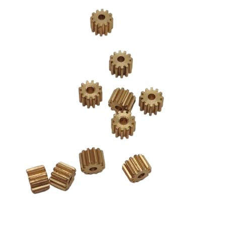 TNBCCXN Gears 10 Stück 0,8 Modul 10T Kupferritzel, 3 mm 3,17 mm 4 mm 5 mm Innenlochgrößen(5MM BORE) von TNBCCXN