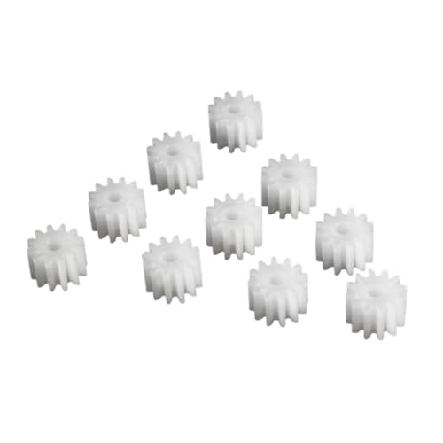 TNBCCXN Gears 10 Stück Kunststoff-Stirnritzel 8T 10T 12T 16 Zähne, 2mm Bohrung, Motorwellengetriebe(10 Teeth) von TNBCCXN