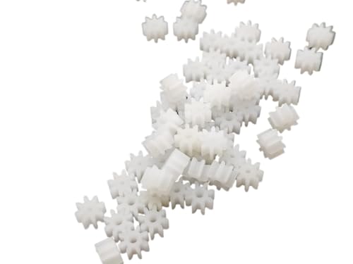 TNBCCXN Gears 100 Stück Kunststoff-Stirnradgetriebe 0,5 Modul 8T-16 Zähne Flaches zylindrisches Getriebe 2mm Loch(9 Teeth) von TNBCCXN