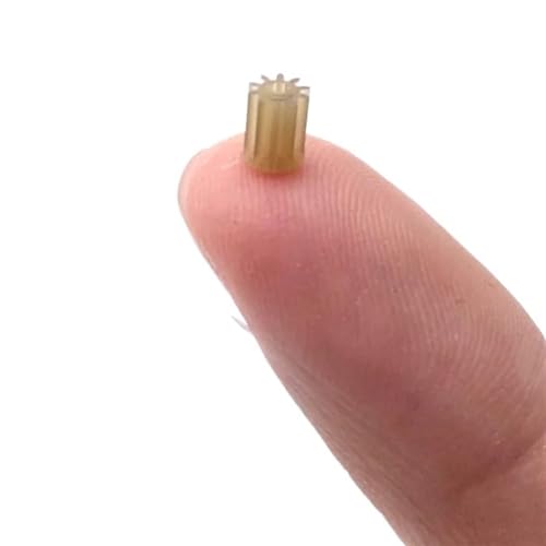 TNBCCXN Gears 5 Stück 0,3 M Nylon Kleines Zahnrad mit geraden Zähnen 0,3 Modul 9T-12T Stirnrad 1,2mm Bohrung(12T) von TNBCCXN