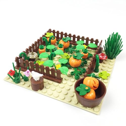 Sufeasdf Scheune und Bauernhof Baustein Set E Hühnerstall Garten Getreide Kompatibel mit Lego 853792 Zubehör für 6-12 Jahre von TNDCKP