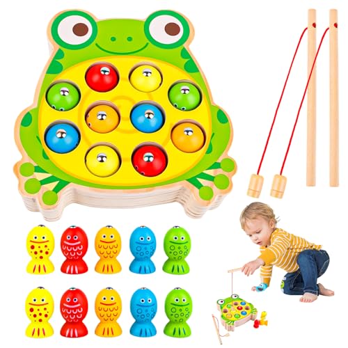 TNOMSNO Montessori Spielzeug, Montessori Holzspielzeug, Spielzeug ab 2 Jahre Kinderspielzeug 2 in 1 Holz Magnetspiel, Holz Angelspiel für Kinder, Angelspiel Magnetspielzeug Kinderspielzeug 2 Jahre TNOMSNO Montessori Spielzeug, Montessori Holzspielzeug, Spielzeug ab 2 Jahre Kinderspielzeug 2 in 1 Holz Magnetspiel, Holz Angelspiel für Kinder, Angelspiel Magnetspielzeug Kinderspielzeug 2 Jahre von TNOMSNO