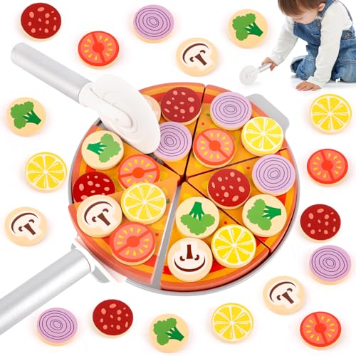TNOMSNO Pizza Set Holz, Pizza Kinderküche Zubehör Holz Kinderküche Zubehör Pizza Set Holz, Zubehör Kinderküche mit Pizzaschneider, Spachtel Platte TNOMSNO Pizza Set Holz, Pizza Kinderküche Zubehör Holz Kinderküche Zubehör Pizza Set Holz, Zubehör Kinderküche mit Pizzaschneider, Spachtel Platte von TNOMSNO