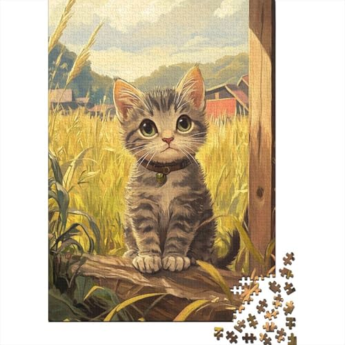 Chinesische Bauernhauskatze Puzzle 1000-teilige Schwer Puzzle Spielzeug Pädagogisches Spiel Impossible Herausforderungsspielzeug Für Erwachsene Kinder 1000pcs (75x50cm) von TNSGHAVED