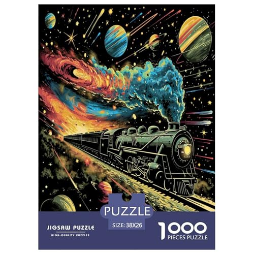 Dampfzug Puzzles 1000 Teile Schwer Puzzle Spielzeug Lernspiel Impossible Herausforderungsspielzeug Für Erwachsene Und Kinder in Bewährter 38x26cm/1000pcs von TNSGHAVED