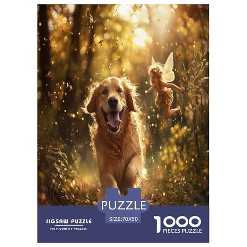 Der Labrador Retriever Puzzles 1000 Teile Schwer Puzzle Spielzeug Pädagogisches Spiel Impossible Herausforderung Spielzeug Für Erwachsene Kinder 70x50cm/1000pcs von TNSGHAVED