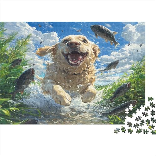 Der Labrador Retriever Puzzlespiel 1000 Teile Puzzle Für Erwachsene Und Kinder Ab 14 Jahren, Puzzle-Motiv Erwachsenen Puzzlespiel Puzzel 1000pcs (75x50cm) von TNSGHAVED