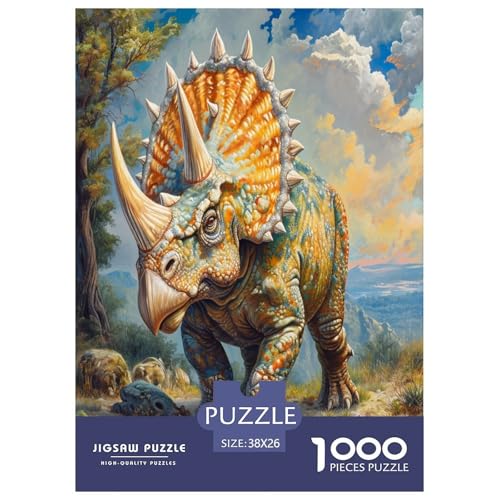 Dinosaurier Puzzle 1000 Teile Schwer Puzzle Spielzeug Pädagogisches Spiel Impossible Herausforderungsspielzeug Für Erwachsene Und Kinder Ab 14 Jahren 38x26cm/1000pcs von TNSGHAVED