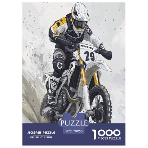 Dirt Bike Puzzle 1000-teilige Schwer Puzzle Spielzeug Pädagogisches Spiel Impossible Herausforderungsspielzeug Für Erwachsene Kinder 70x50cm/1000pcs von TNSGHAVED