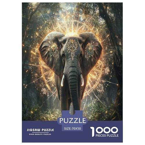 Elefanten Puzzles 1000 Teile Schwer Puzzle Spielzeug Pädagogisches Spiel Impossible Herausforderung Spielzeug Für Erwachsene Und Kinder in Bewährter 70x50cm/1000pcs von TNSGHAVED