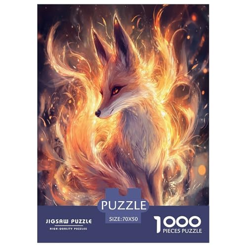Fox Puzzle 1000-teilige Schwer Puzzle Spielzeug Pädagogisches Spiel Impossible Herausforderung Spielzeug Für Erwachsene Und Kinder Ab 14 Jahren 70x50cm/1000pcs von TNSGHAVED
