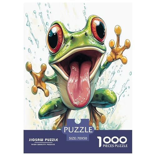 Frosch Puzzle 1000-teilige Schwer Puzzle Spielzeug Pädagogisches Spiel Impossible Herausforderungsspielzeug Für Erwachsene Und Kinder in Bewährter 70x50cm/1000pcs von TNSGHAVED