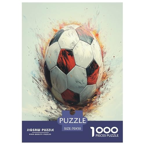 Fußball Puzzle 1000 Teile Schwer Puzzle Spielzeug Pädagogisches Spiel Impossible Herausforderungsspielzeug Für Erwachsene Und Kinder in Bewährter 70x50cm/1000pcs von TNSGHAVED