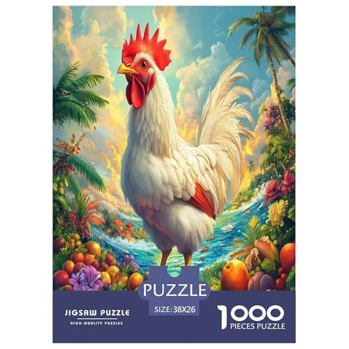 Hahn Puzzles 1000 Teile Schwer Puzzle Spielzeug Pädagogisches Spiel Impossible Herausforderungsspielzeug Für Erwachsene Und Kinder in Bewährter 38x26cm/1000pcs von TNSGHAVED