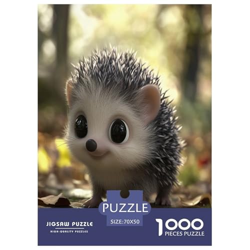 Hedgehog Puzzle 1000-teilige Schwer Puzzle Spielzeug Pädagogisches Spiel Impossible Herausforderung Spielzeug Für Erwachsene Kinder 70x50cm/1000pcs von TNSGHAVED