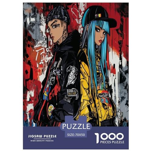 Japanische Graffiti Puzzle 1000 Teile Schwer Puzzle Spielzeug Pädagogisches Spiel Impossible Herausforderung Spielzeug Für Erwachsene Und Kinder Ab 12 Jahren 70x50cm/1000pcs von TNSGHAVED