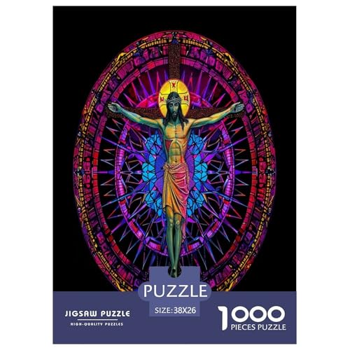 Jesus Puzzle 1000 Teile Schwer Puzzle Spielzeug Pädagogisches Spiel Impossible Herausforderung Spielzeug Für Erwachsene Kinder 38x26cm/1000pcs von TNSGHAVED