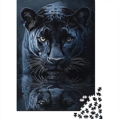 Leopard Puzzle 1000 Teile Schwer Puzzle Spielzeug Pädagogisches Spiel Impossible Herausforderung Spielzeug Für Erwachsene Und Kinder Ab 14 Jahren 1000pcs (75x50cm) von TNSGHAVED