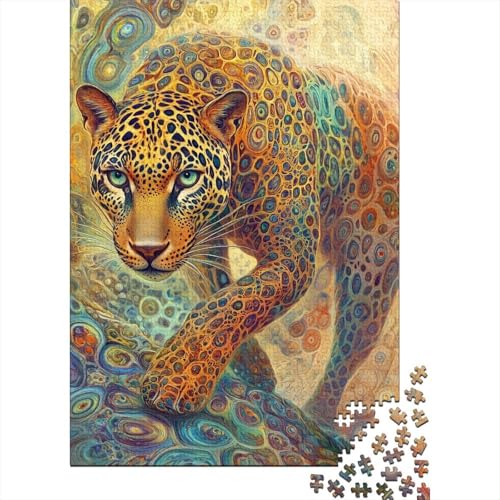 Leopard Puzzles 1000 Teile Schwer Puzzle Spielzeug Lernspiel Impossible Herausforderung Spielzeug Für Erwachsene Und Kinder Ab 12 Jahren 1000pcs (75x50cm) von TNSGHAVED