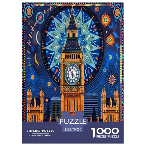 Londoner Puzzle 1000-teilige Schwer Puzzle Spielzeug Pädagogisches Spiel Impossible Herausforderung Spielzeug Für Erwachsene Und Kinder in Bewährter 70x50cm/1000pcs von TNSGHAVED