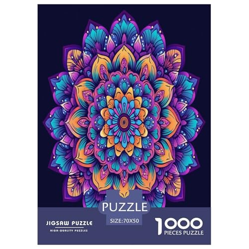 Mandala Puzzles 1000 Teile Schwer Puzzle Spielzeug Pädagogisches Spiel Impossible Herausforderung Spielzeug Für Erwachsene Und Kinder Ab 12 Jahren 70x50cm/1000pcs von TNSGHAVED