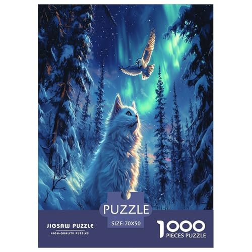Norwegische Waldkatte Puzzles 1000 Teile Schwer Puzzle Spielzeug Pädagogisches Spiel Impossible Herausforderung Spielzeug Für Erwachsene Und Kinder in Bewährter 70x50cm/1000pcs von TNSGHAVED