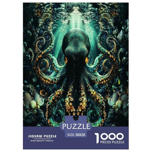Octopus Puzzle 1000 Teile Schwer Puzzle Spielzeug Pädagogisches Spiel Impossible Herausforderung Spielzeug Für Erwachsene Und Kinder Ab 12 Jahren 38x26cm/1000pcs von TNSGHAVED