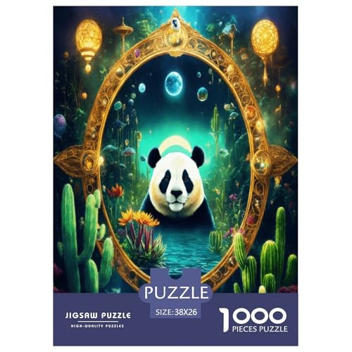 Panda Puzzle 1000 Teile Schwer Puzzle Spielzeug Pädagogisches Spiel Impossible Herausforderung Spielzeug Für Erwachsene Und Kinder Ab 14 Jahren 38x26cm/1000pcs von TNSGHAVED