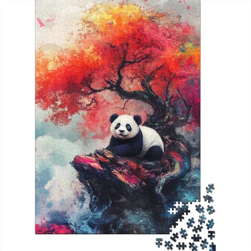 Panda Puzzles 1000 Teile Schwer Puzzle Spielzeug Lernspiel Impossible Herausforderung Spielzeug Für Erwachsene Und Kinder in Bewährter 1000pcs (75x50cm) von TNSGHAVED