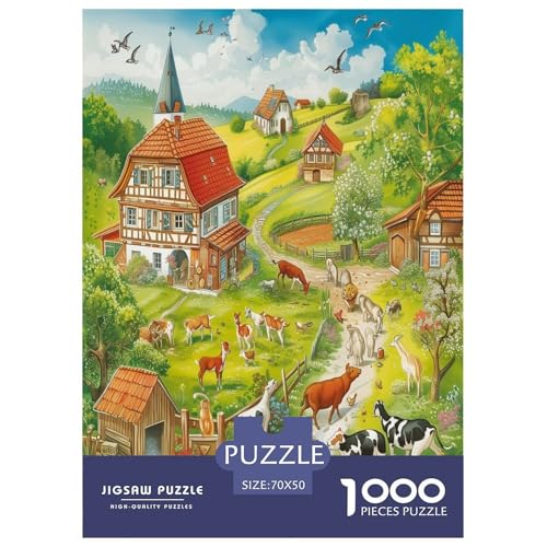 Ranchen Puzzles 1000 Teile Schwer Puzzle Spielzeug Pädagogisches Spiel Impossible Herausforderungsspielzeug Für Erwachsene Kinder 70x50cm/1000pcs von TNSGHAVED
