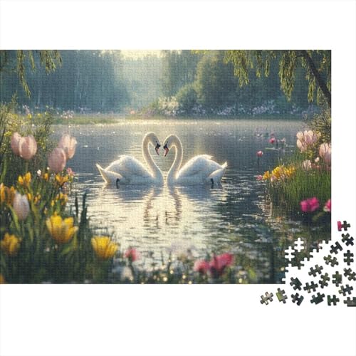 Schwan Puzzlespiel 1000 Teile Für Erwachsene, Einzigartige Kunstwerke Und Vorlage - Geburtstagsgeschenk - Spaßige Puzzles Mit Überraschung Von Puzzle in A Bag Puzzel 1000pcs (75x50cm) von TNSGHAVED