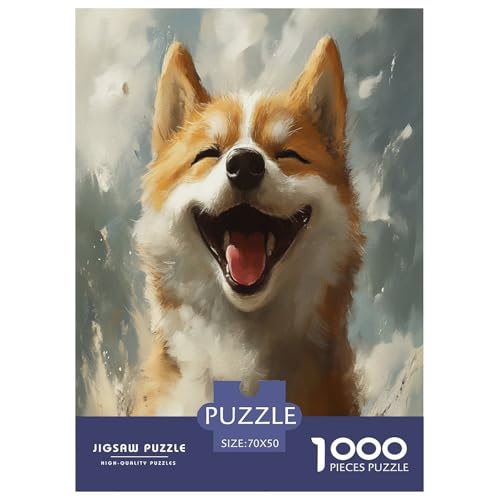Shiba Inu Puzzle 1000-teilige Schwer Puzzle Spielzeug Pädagogisches Spiel Impossible Herausforderungsspielzeug Für Erwachsene Und Kinder in Bewährter 70x50cm/1000pcs von TNSGHAVED