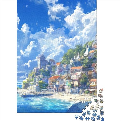 Sonnenuntergang in der Bucht Puzzle 1000 Teile Schwer Puzzle Spielzeug Lernspiel Impossible Herausforderungsspielzeug Für Erwachsene Und Kinder Ab 14 Jahren 1000pcs (75x50cm) von TNSGHAVED