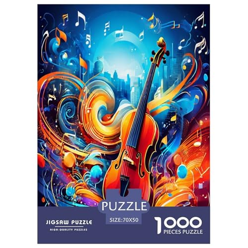 Violine Musik Puzzle 1000 Teile Schwer Puzzle Spielzeug Pädagogisches Spiel Impossible Herausforderungsspielzeug Für Erwachsene Und Kinder in Bewährter 70x50cm/1000pcs von TNSGHAVED