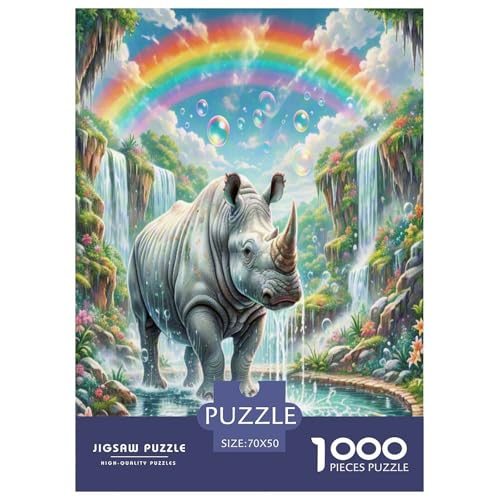Weiße Nashörner Puzzle 1000 Teile Schwer Puzzle Spielzeug Lernspiel Impossible Herausforderungsspielzeug Für Erwachsene Und Kinder Ab 14 Jahren 70x50cm/1000pcs Weiße Nashörner Puzzle 1000 Teile Schwer Puzzle Spielzeug Lernspiel Impossible Herausforderungsspielzeug Für Erwachsene Und Kinder Ab 14 Jahren 70x50cm/1000pcs von TNSGHAVED