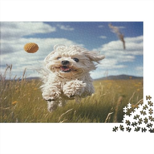 West Highland White Terrier 1000 Teile,Impossible Puzzle,Geschicklichkeitsspiel Für Die Ganze Familie, Erwachsenen Puzzlespiel Puzzel 1000pcs (75x50cm) von TNSGHAVED