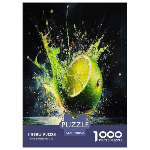 Zitrone Puzzle 1000-teilige Schwer Puzzle Spielzeug Pädagogisches Spiel Impossible Herausforderungsspielzeug Für Erwachsene Kinder 70x50cm/1000pcs von TNSGHAVED