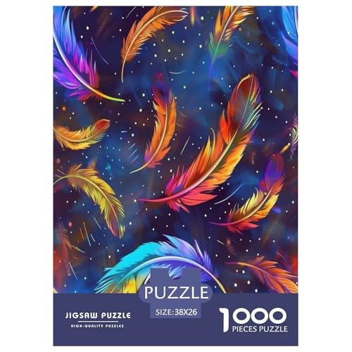 lebendige Feder Puzzle 1000-teilige Schwer Puzzle Spielzeug Lernspiel Impossible Herausforderungsspielzeug Für Erwachsene Und Kinder Ab 14 Jahren 38x26cm/1000pcs von TNSGHAVED