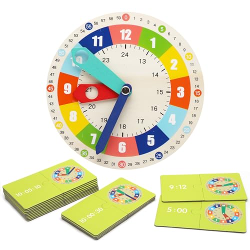 TNSLAND Holz Lernuhren für Kleinkinder Uhr Lernen, Lernuhr, Holzuhr Kinder Lernuhr Holz Uhr Kinder Lernen Uhr Zum Lernen Kinder PäDagogisches Spielzeug Geschenk für Kleinkinder TNSLAND Holz Lernuhren für Kleinkinder Uhr Lernen, Lernuhr, Holzuhr Kinder Lernuhr Holz Uhr Kinder Lernen Uhr Zum Lernen Kinder PäDagogisches Spielzeug Geschenk für Kleinkinder von TNSLAND