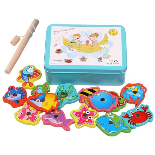 TNSLAND Holzspielzeug Angelspiel, Spiele Montessori Kinder 3 4 5 6 7 8 Jahre magnetisches Angelspiel, Kinder aus Holz, Lernspielzeug, Kinderspiele für Entwicklung TNSLAND Holzspielzeug Angelspiel, Spiele Montessori Kinder 3 4 5 6 7 8 Jahre magnetisches Angelspiel, Kinder aus Holz, Lernspielzeug, Kinderspiele für Entwicklung von TNSLAND