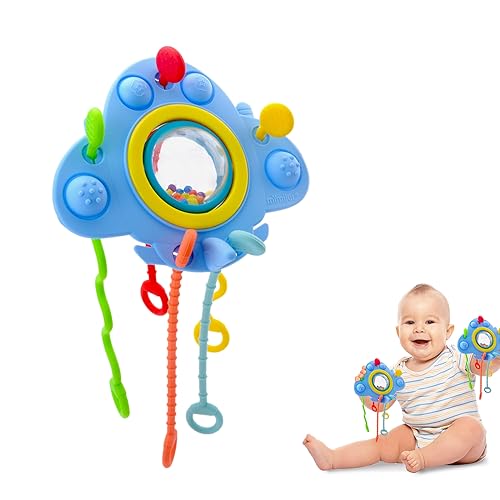 TNSLAND Montessori Spielzeug Baby Silikon-Zugschnur-Aktivitätsspielzeug Motorikspielzeug ab 6 Monate Sensorik Spielzeug Babyspielzeug Flugzeug Spielzeuge Toy Geschenk für Jungen Mädchen TNSLAND Montessori Spielzeug Baby Silikon-Zugschnur-Aktivitätsspielzeug Motorikspielzeug ab 6 Monate Sensorik Spielzeug Babyspielzeug Flugzeug Spielzeuge Toy Geschenk für Jungen Mädchen von TNSLAND