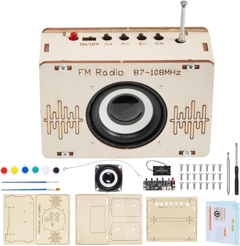 TNSLAND Radio Bausatz, DIY Kits Holz Radio, Lautsprecher Bausatz, DIY Radio Set, Lackierbares Spielzeug, Holz Experimente Wissenschaft für Kinder, Elektronik Baukasten für Alter 8-12 Jahre TNSLAND Radio Bausatz, DIY Kits Holz Radio, Lautsprecher Bausatz, DIY Radio Set, Lackierbares Spielzeug, Holz Experimente Wissenschaft für Kinder, Elektronik Baukasten für Alter 8-12 Jahre von TNSLAND