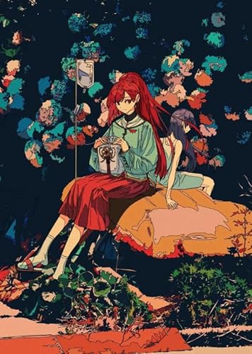 1000-teilige Illustrationen von Frau Jiaocha, Japanisches Poster für Erwachsene, Familie, Lernspielzeug, Xq66Zy, 52 x 70 cm von TNTEVX