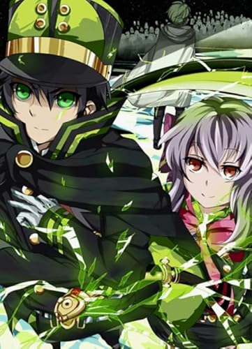 1000-teilige japanische Anime-Poster „Shinoa Hiiragi of The End“ für Erwachsene, Familien, Lernspielzeug, Vy256Nt, 52 x 70 cm von TNTEVX