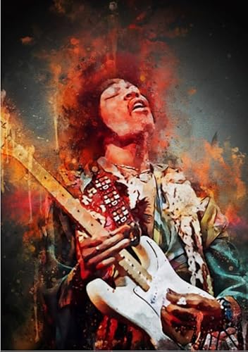 1000-teiliges Vintage-Poster mit dem Sänger und Gitarristen Jim Hendrix für Erwachsene und Familien, Lernspielzeug, Gt102Zw, 26 x 38 cm 1000-teiliges Vintage-Poster mit dem Sänger und Gitarristen Jim Hendrix für Erwachsene und Familien, Lernspielzeug, Gt102Zw, 26 x 38 cm von TNTEVX
