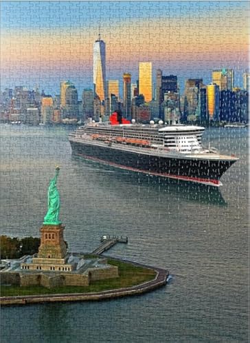 2000 Teile Landschaften New York Reisekunst Poster Puzzle Spaß Spiel Spielzeug Lernspiel für Erwachsene Qz710Yk 70x100CM von TNTEVX