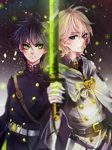 2000-teilige japanische Anime-Poster „Shinoa Hiiragi of The End“ für Erwachsene, Familien, Lernspielzeug, Vy258Nt, 70 x 100 cm von TNTEVX