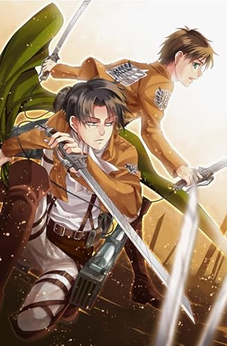 2000-teiliges Puzzle mit japanischen Anime-Angriffen, Eren.Jaeger-Postern für Erwachsene, Familien-Lernspielzeug, Xq408Zp, 70 x 100 cm von TNTEVX