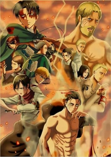 2000-teiliges Puzzle mit japanischen Anime-Angriffen, Eren.Jaeger-Postern für Erwachsene, Familien-Lernspielzeug, Xq412Zp, 70 x 100 cm von TNTEVX